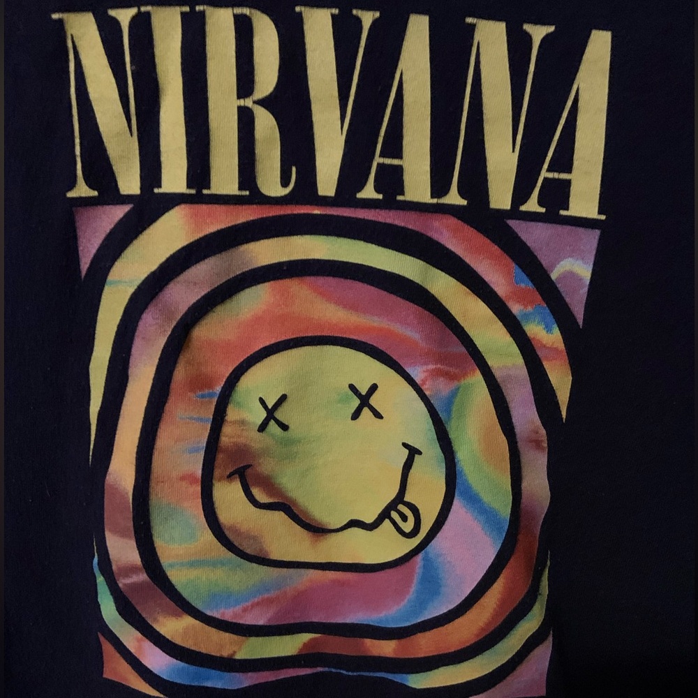 Nirvana X Old Navy Kids Shirt  XL (14-16) Navy Blue